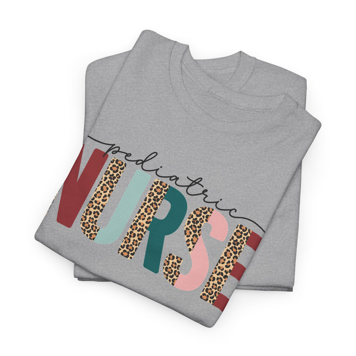 RN Pediatric Tee — Colorful Leopard