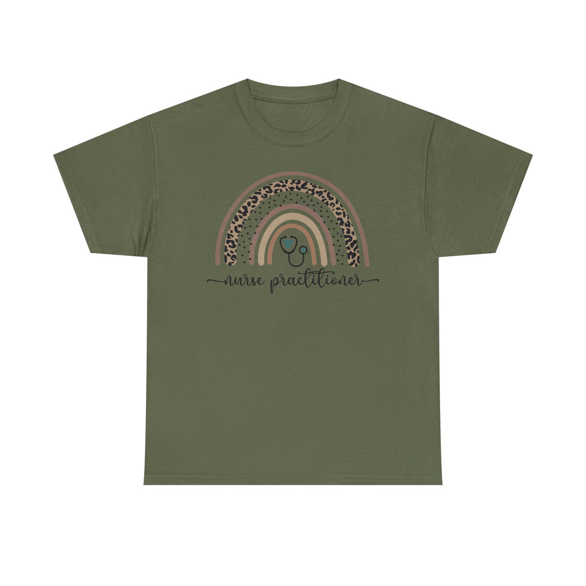 Nurse Practitioner Rainbow T-Shirt — Boho Stethoscope Tee for Nurses