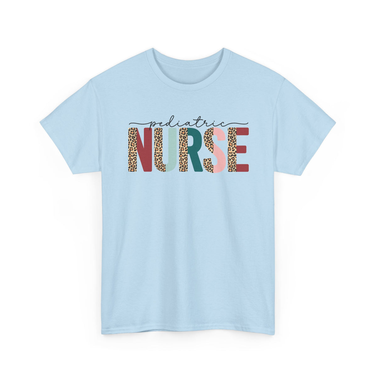 RN Pediatric Tee — Colorful Leopard