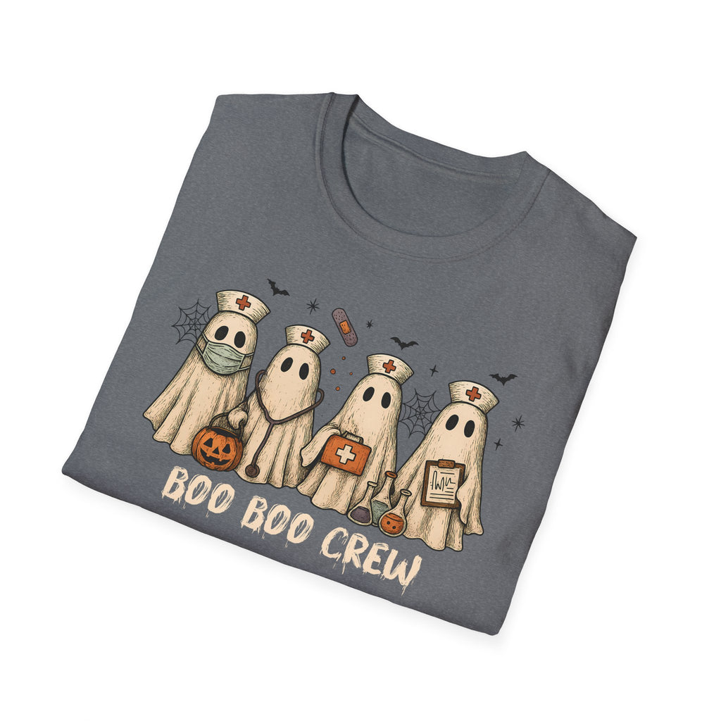 Nurse Boo Boo Crew White Halloween T‑Shirt