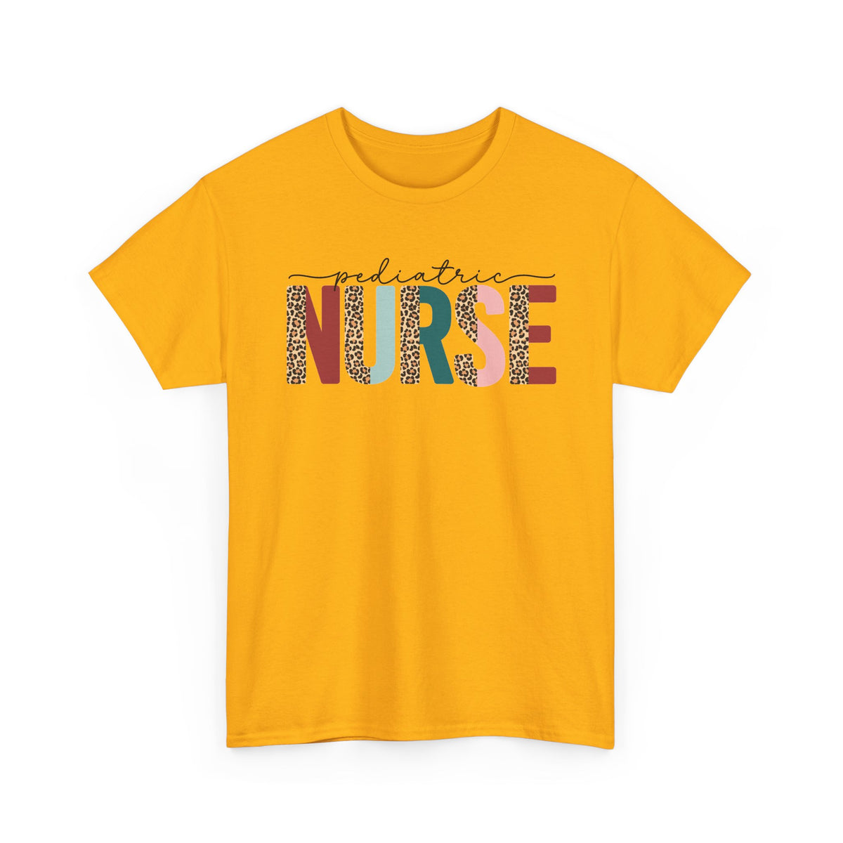 RN Pediatric Tee — Colorful Leopard