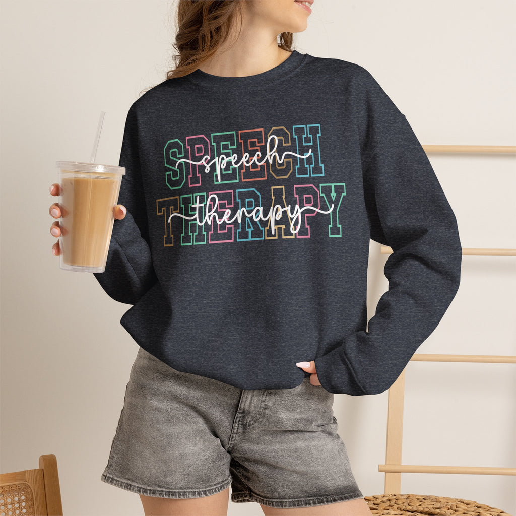 ST Colorful outline crewneck sweatshirt