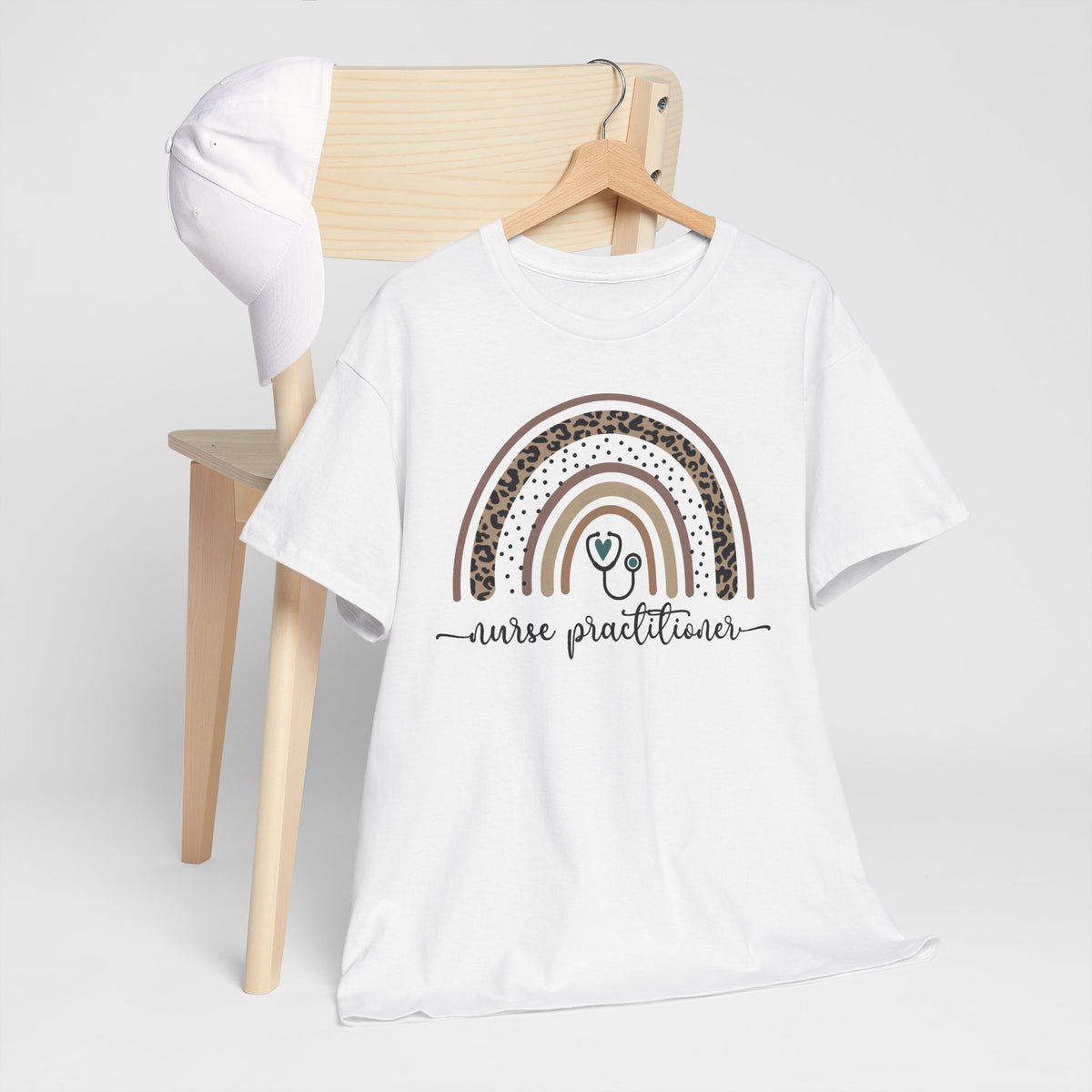 Nurse Practitioner Rainbow T-Shirt — Boho Stethoscope Tee for Nurses