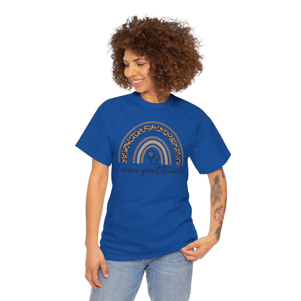 Nurse Practitioner Rainbow T-Shirt — Boho Stethoscope Tee for Nurses