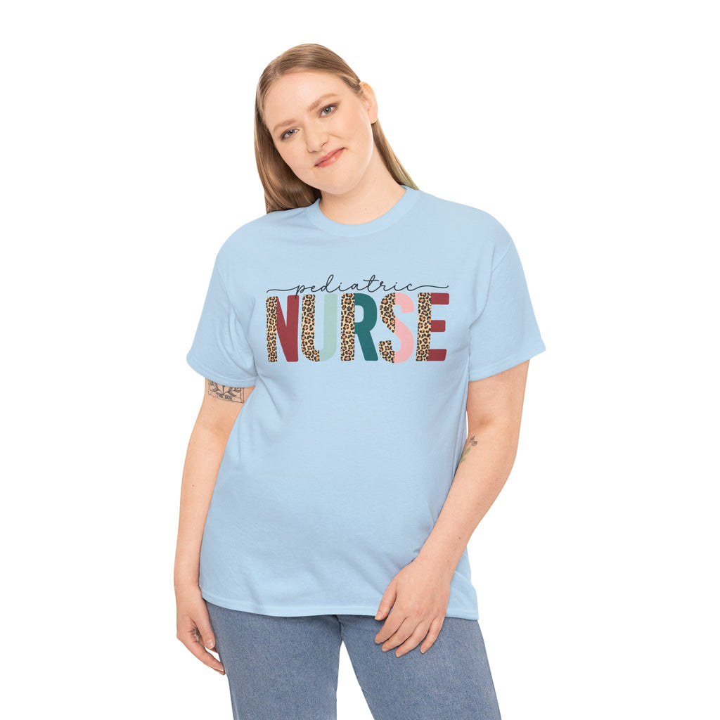 RN Pediatric Tee — Colorful Leopard