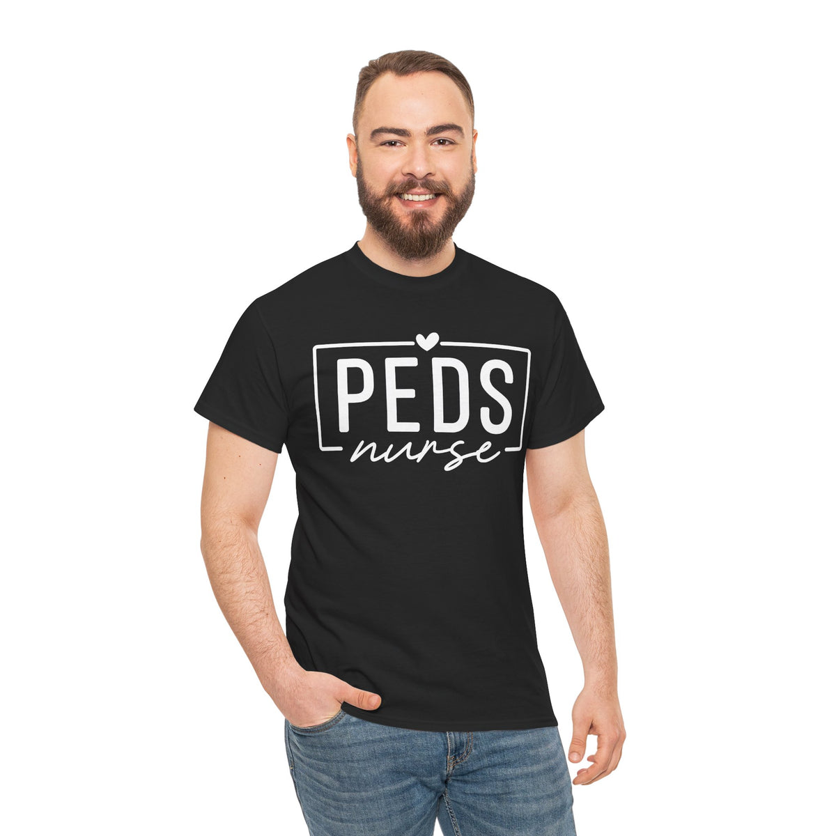 Peds Nurse T-Shirt with Heart Logo