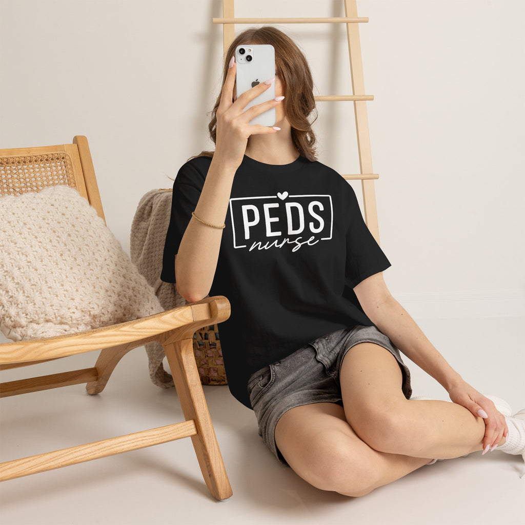 Peds Nurse T-Shirt with Heart Logo
