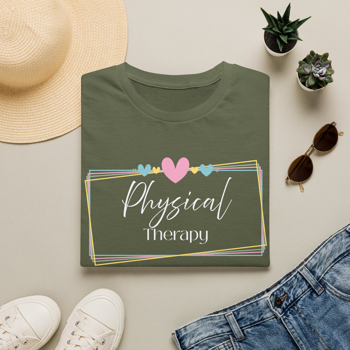 Physical Therapy Heart Frame T-Shirt