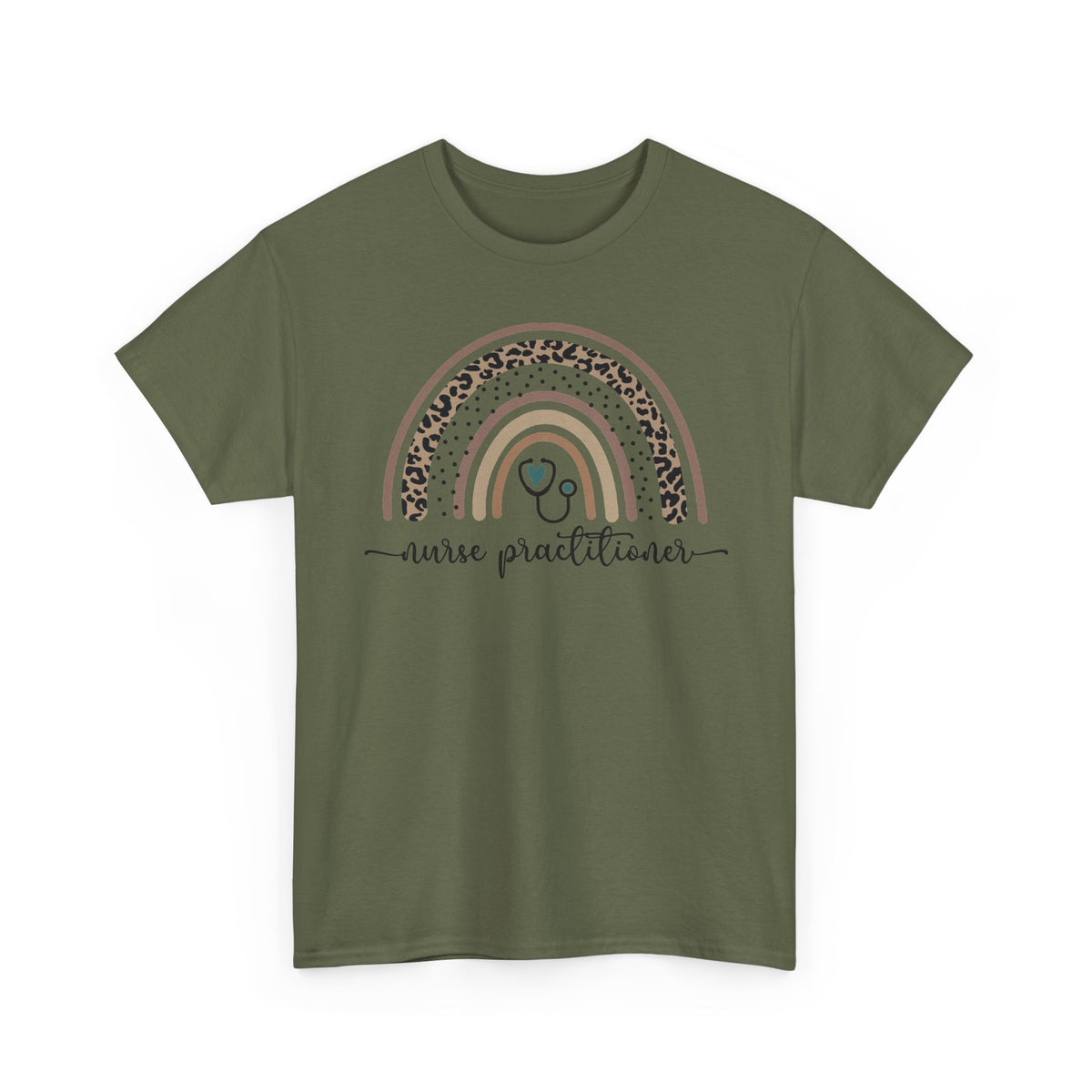 Nurse Practitioner Rainbow T-Shirt — Boho Stethoscope Tee for Nurses