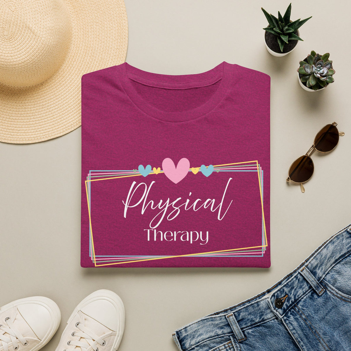 Physical Therapy Heart Frame T-Shirt