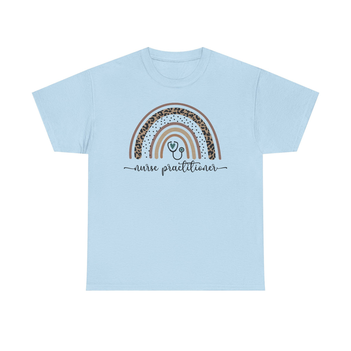 Nurse Practitioner Rainbow T-Shirt — Boho Stethoscope Tee for Nurses