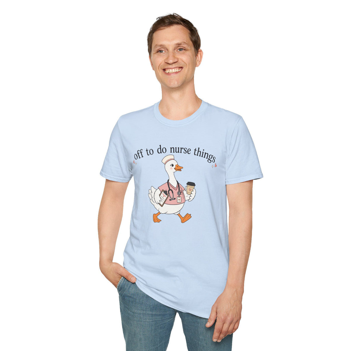 Nurse Goose T‑Shirt – "Off to Do Nurse Things" Cute Medical Crew Tee