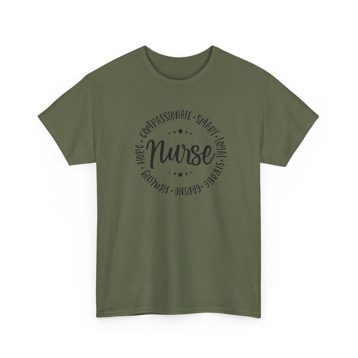 Nurse Circle Words T‑Shirt — Compassionate, Smart, Caring Nurse Tee