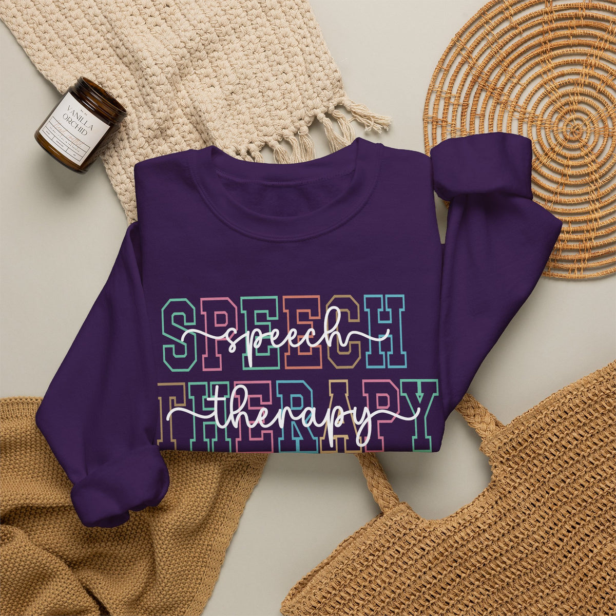 ST Colorful outline crewneck sweatshirt