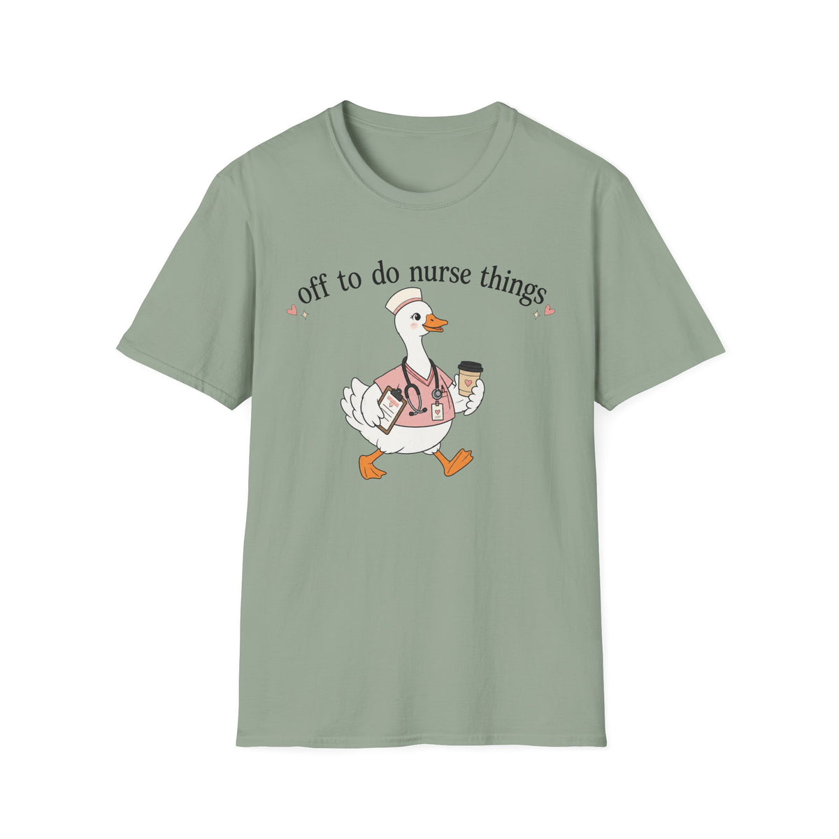Nurse Goose T‑Shirt – "Off to Do Nurse Things" Cute Medical Crew Tee