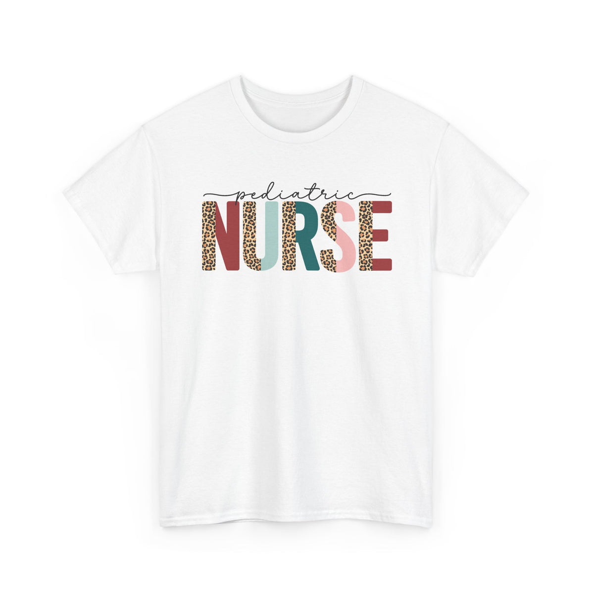 RN Pediatric Tee — Colorful Leopard