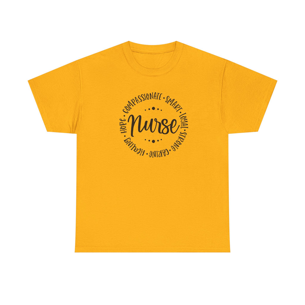 Nurse Circle Words T‑Shirt — Compassionate, Smart, Caring Nurse Tee