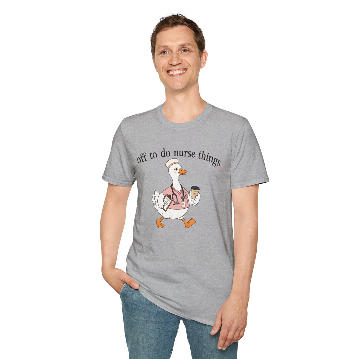 Nurse Goose T‑Shirt – "Off to Do Nurse Things" Cute Medical Crew Tee