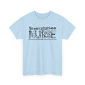 Nurse T-Shirt – “She Works With Her Hands” Hand-Drawn Typography Tee for Nurses