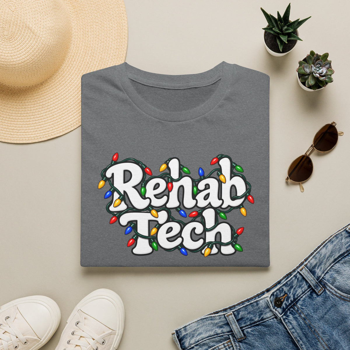 Rehab Tech Christmas Lights T-Shirt