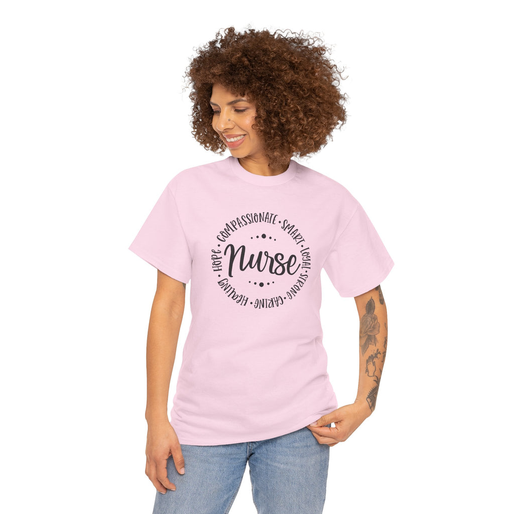 Nurse Circle Words T‑Shirt — Compassionate, Smart, Caring Nurse Tee