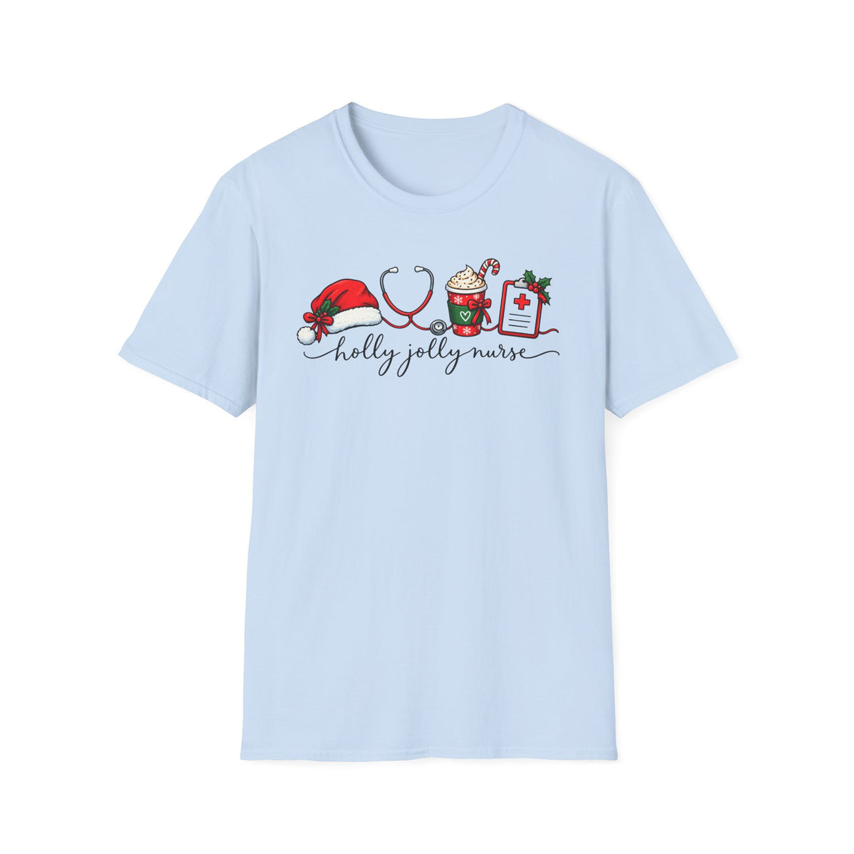 Nurse Christmas T-Shirt — "Holly Jolly Nurse"