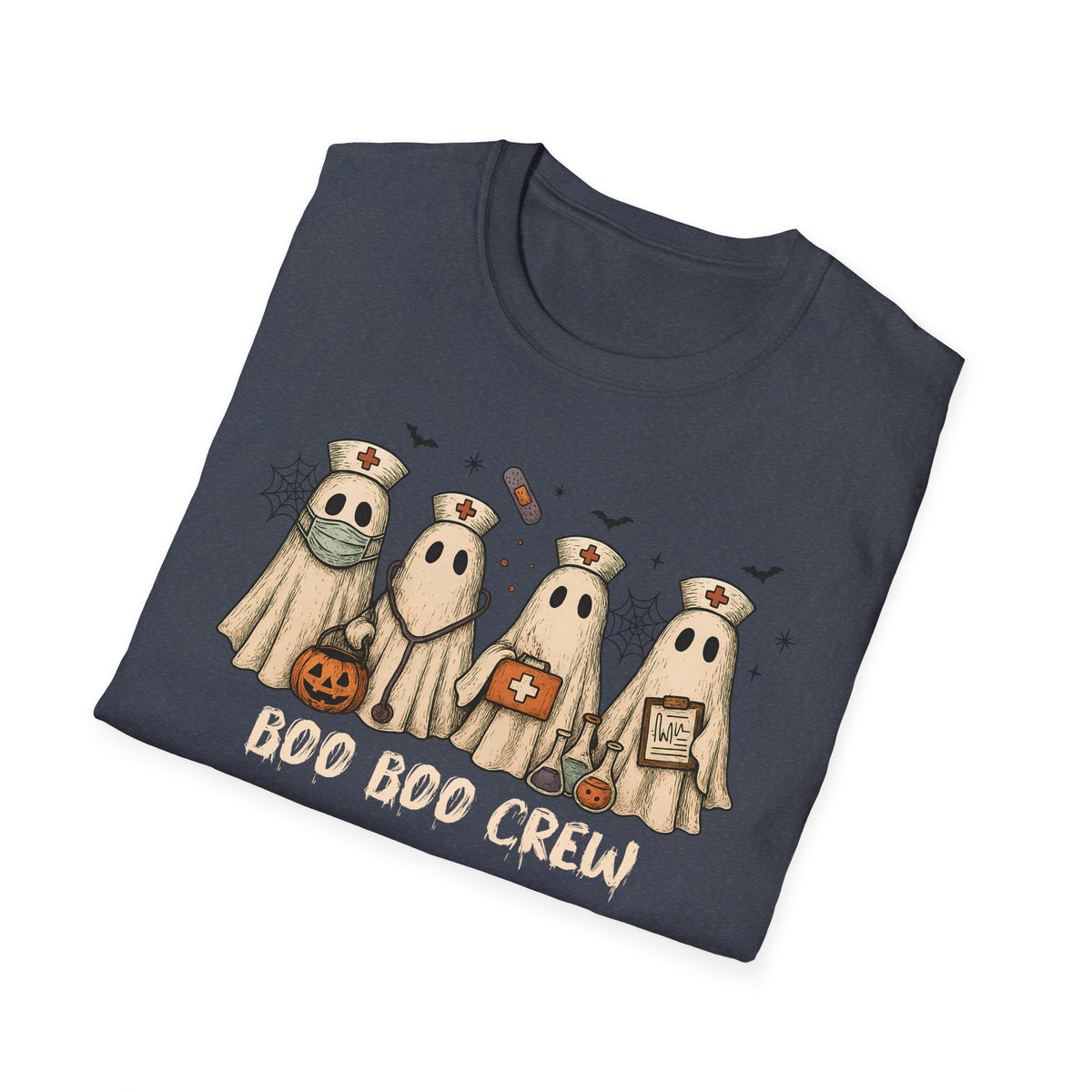 Nurse Boo Boo Crew White Halloween T‑Shirt