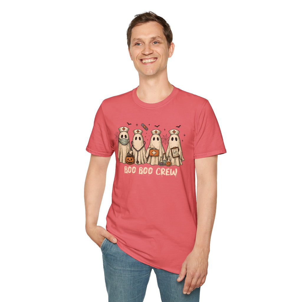 Nurse Boo Boo Crew White Halloween T‑Shirt