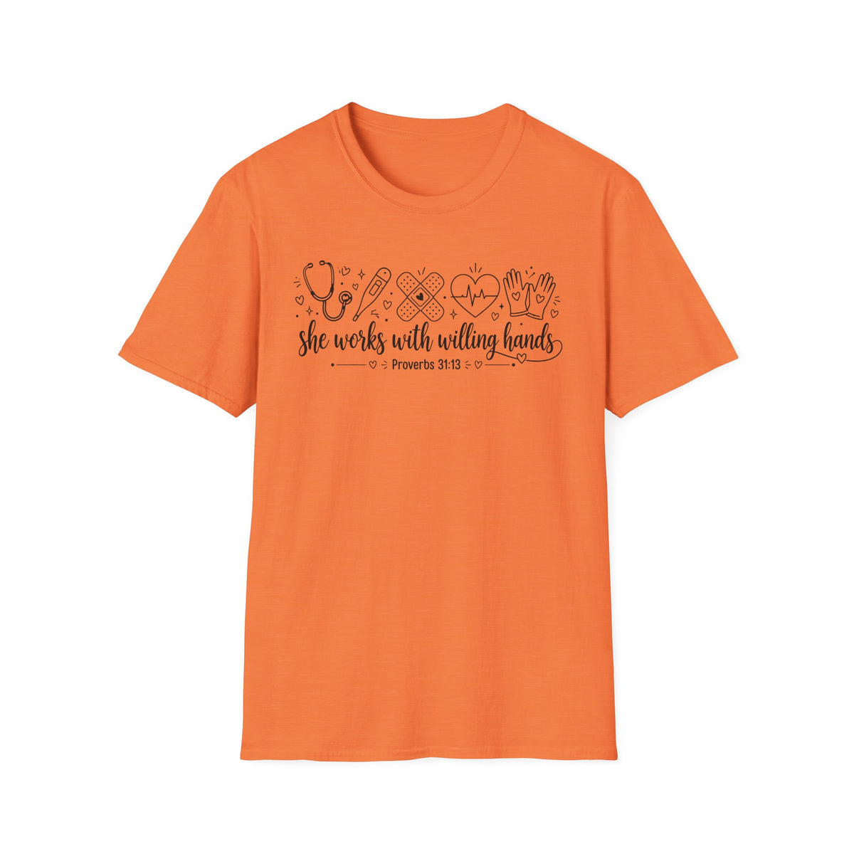 Nurse Proverbs 31 She Works With Willing Hands T-Shirt