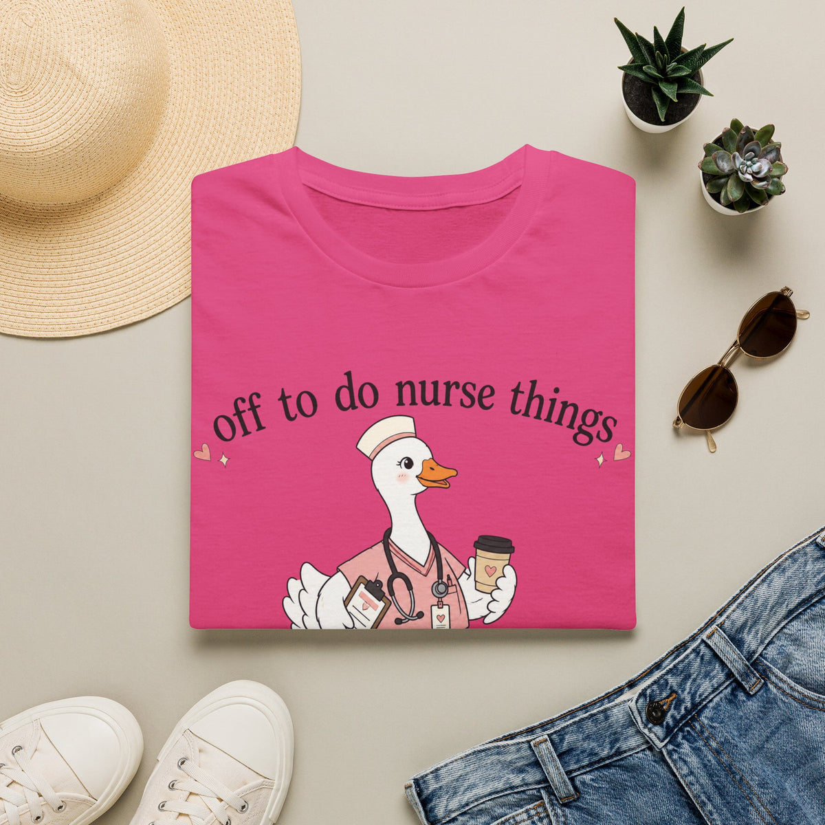 Nurse Goose T‑Shirt – "Off to Do Nurse Things" Cute Medical Crew Tee