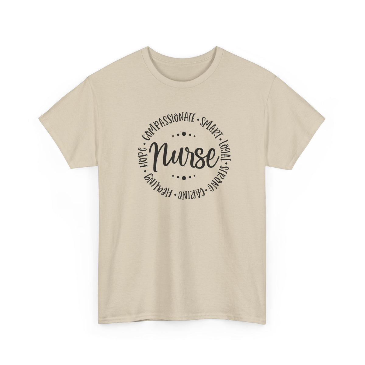 Nurse Circle Words T‑Shirt — Compassionate, Smart, Caring Nurse Tee