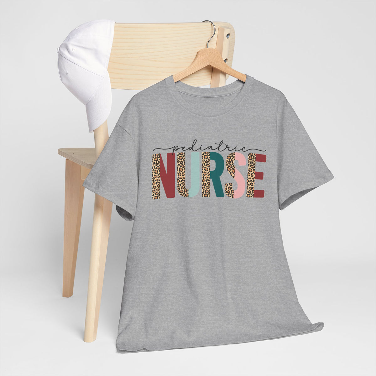 RN Pediatric Tee — Colorful Leopard