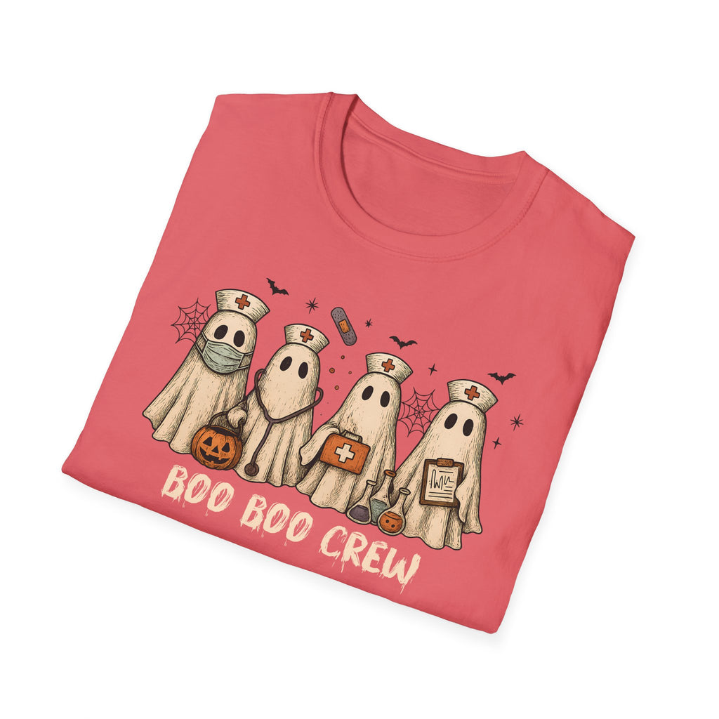 Nurse Boo Boo Crew White Halloween T‑Shirt