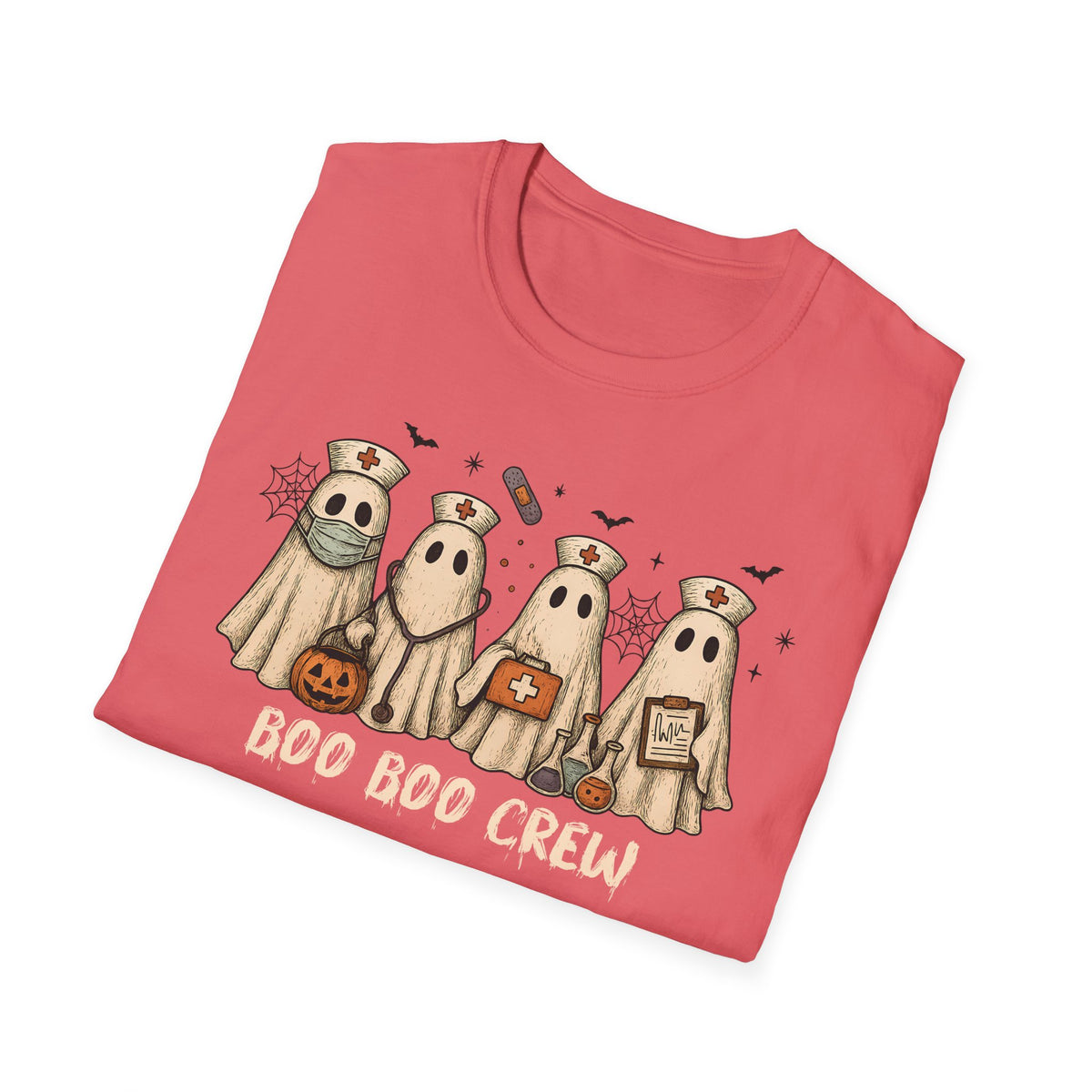 Nurse Boo Boo Crew White Halloween T‑Shirt