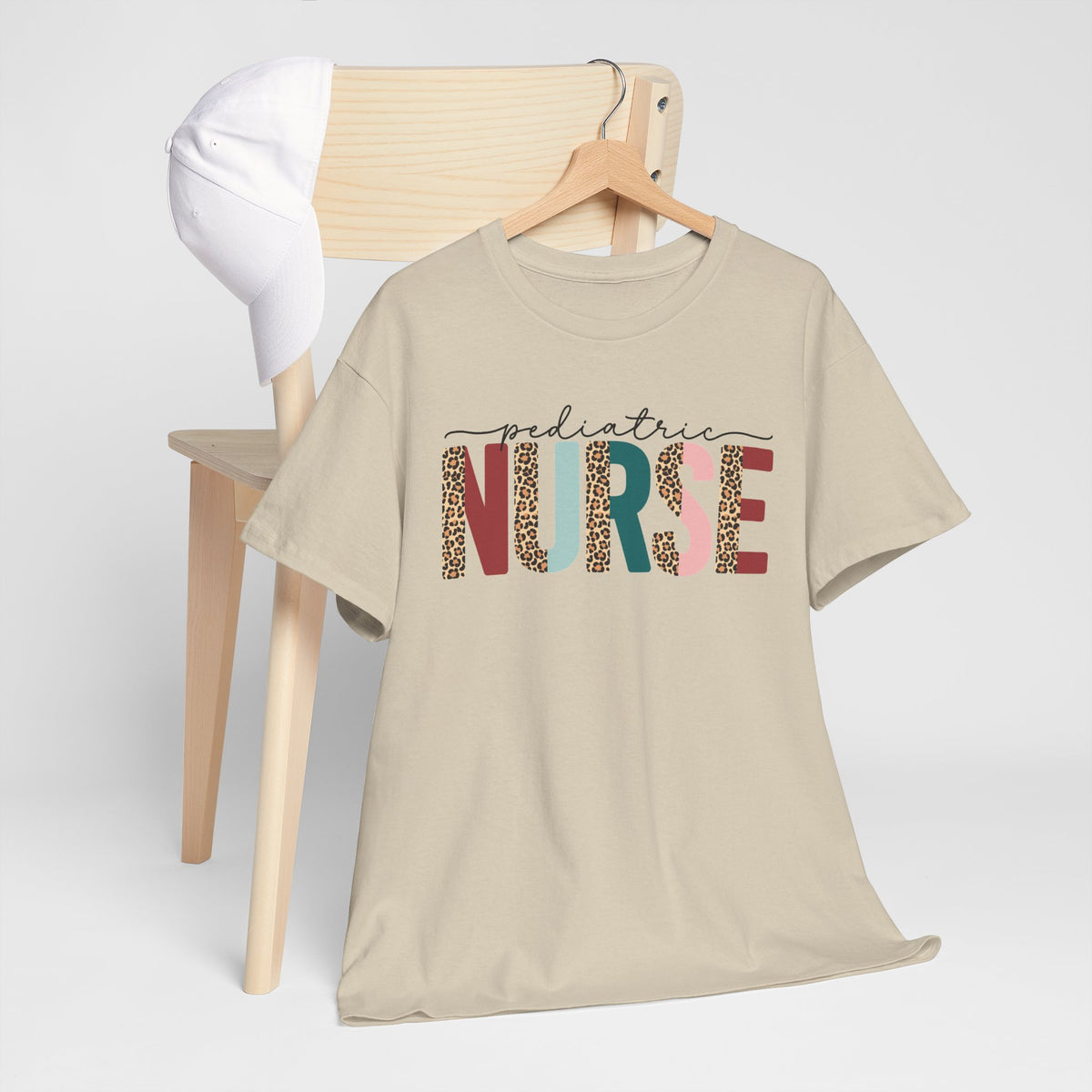 RN Pediatric Tee — Colorful Leopard