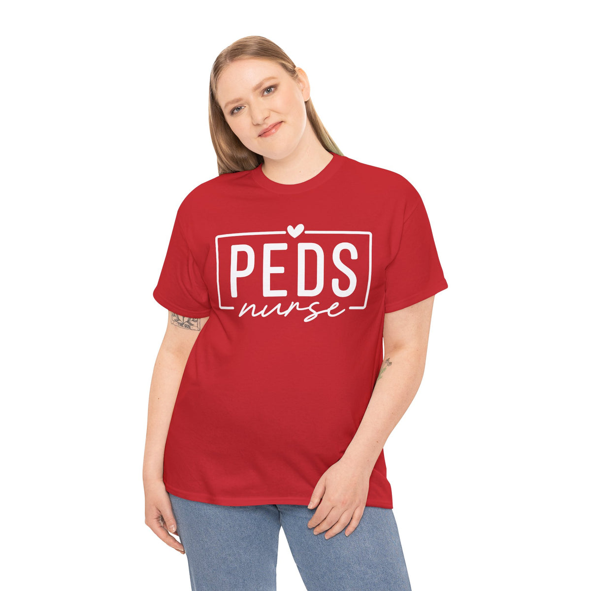 Peds Nurse T-Shirt with Heart Logo