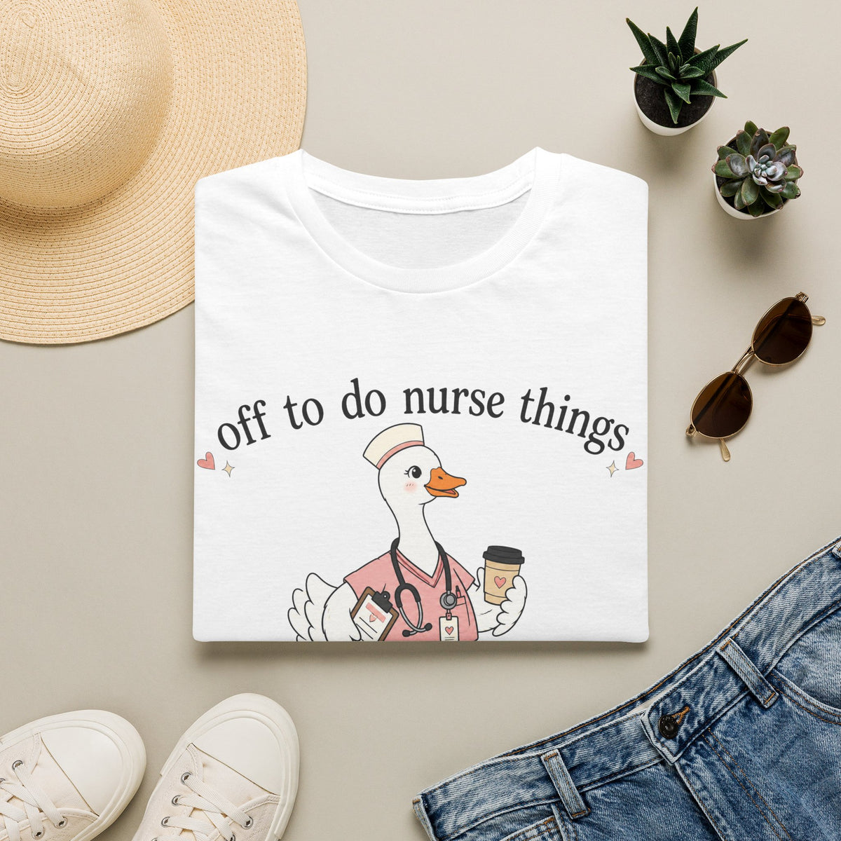 Nurse Goose T‑Shirt – "Off to Do Nurse Things" Cute Medical Crew Tee