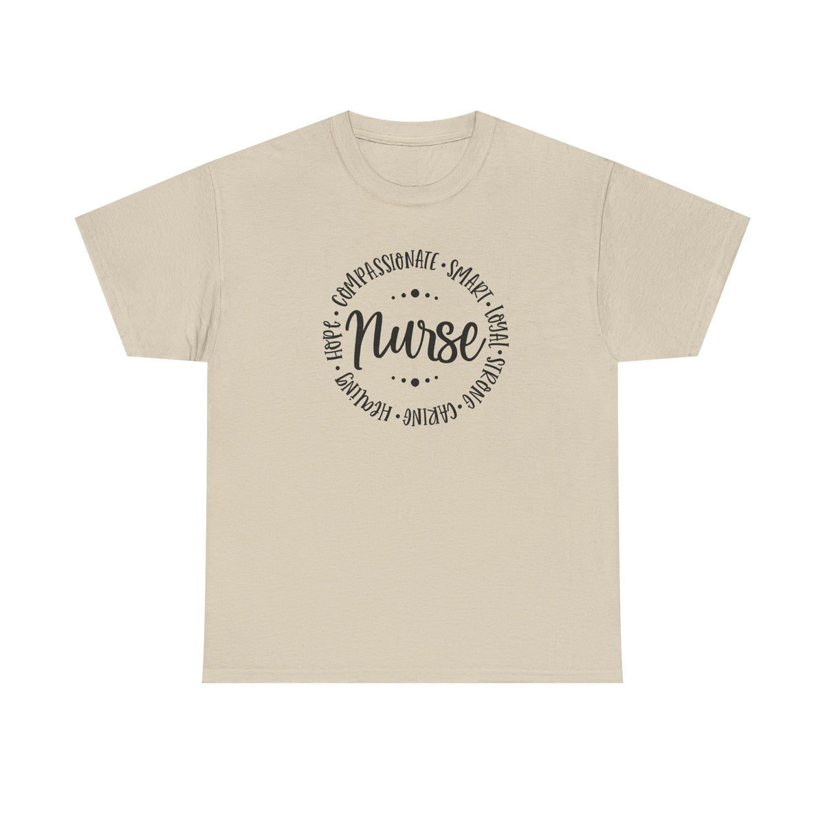 Nurse Circle Words T‑Shirt — Compassionate, Smart, Caring Nurse Tee