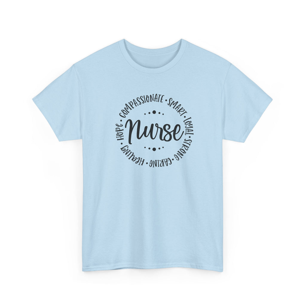Nurse Circle Words T‑Shirt — Compassionate, Smart, Caring Nurse Tee