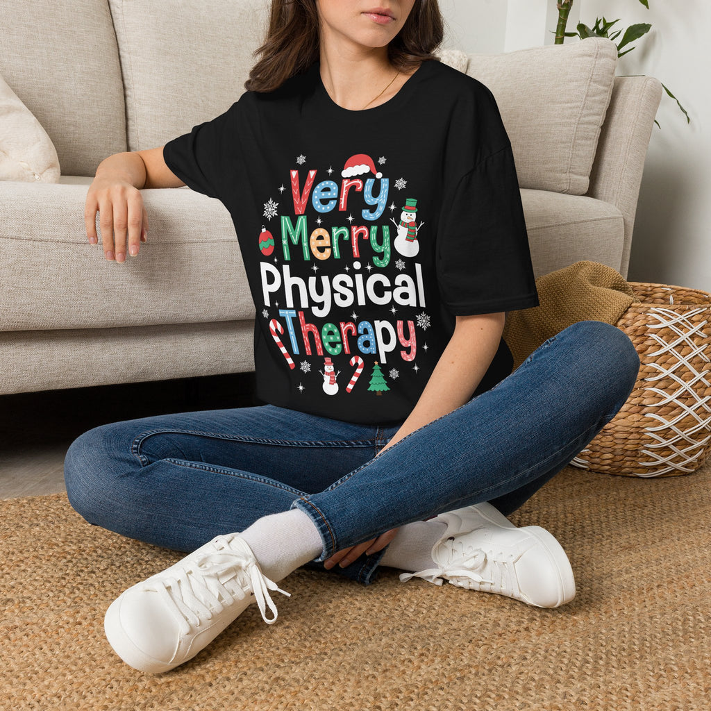 PT Very Merry Therapy Christmas T-Shirt