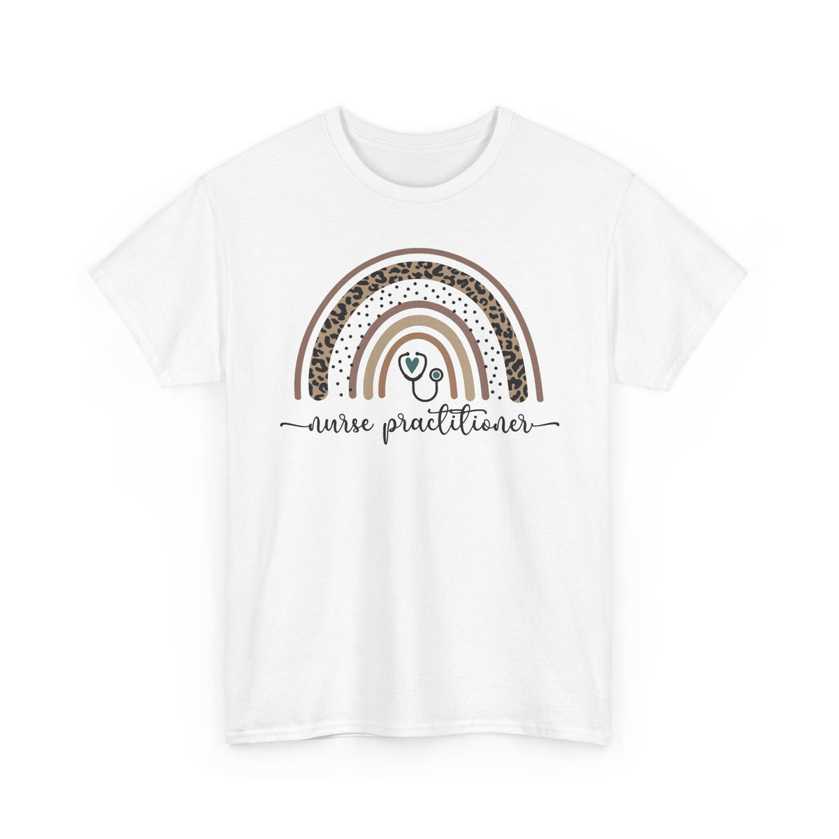 Nurse Practitioner Rainbow T-Shirt — Boho Stethoscope Tee for Nurses