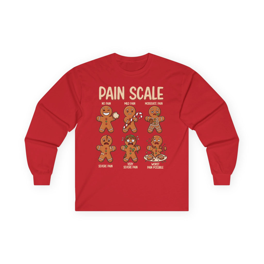 Pain Scale Gingerbread Long Sleeve Tee