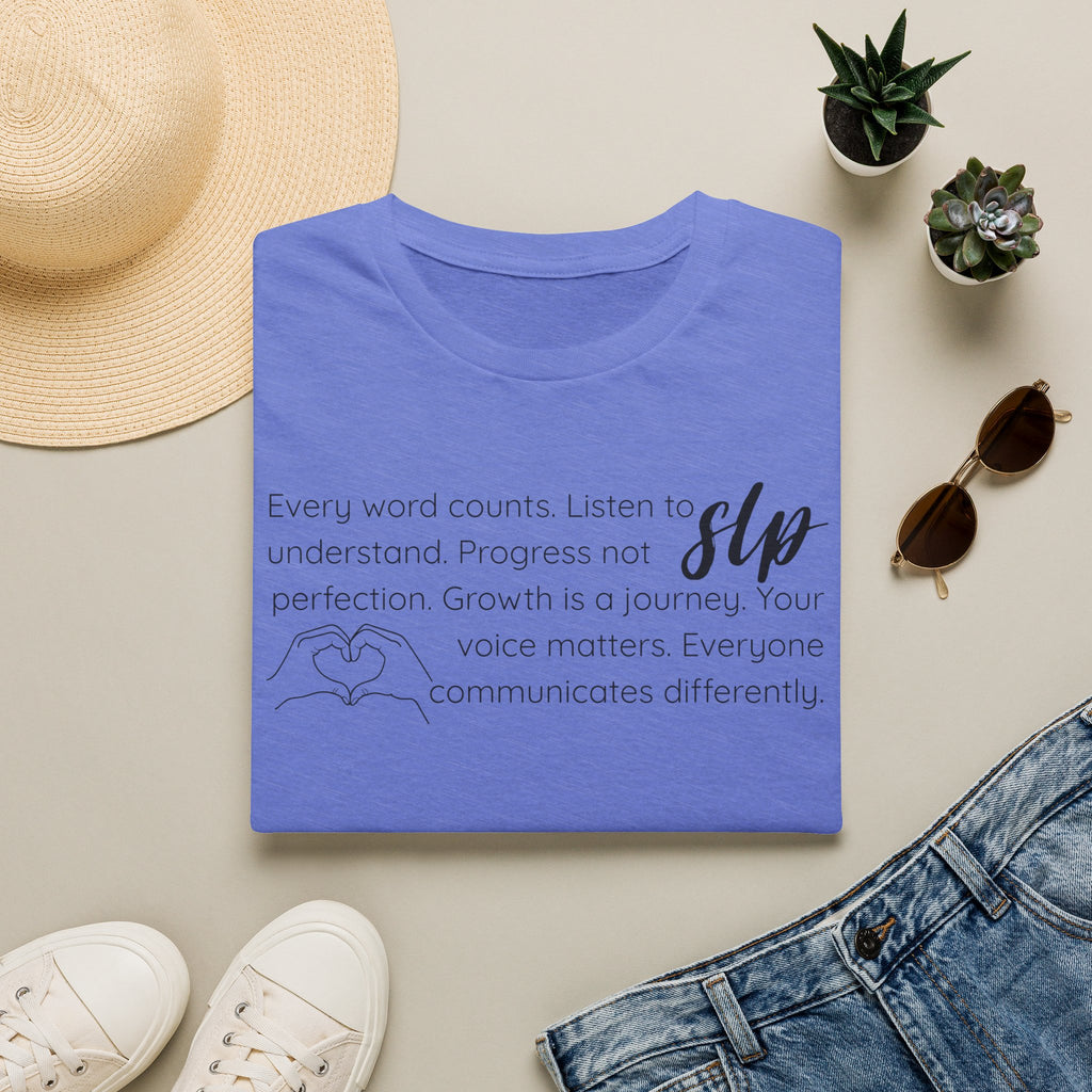 SLP t-shirt Growth.Progress.Communication.