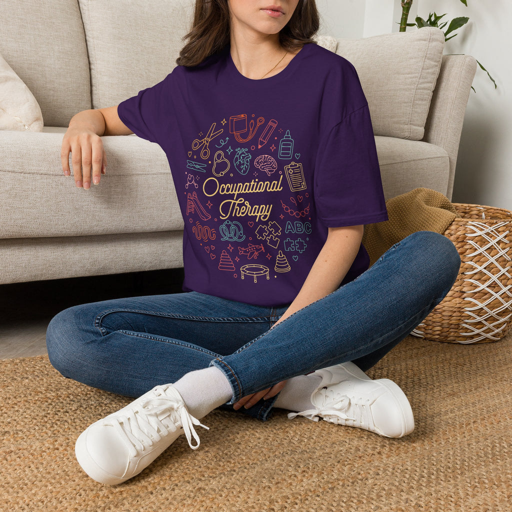 OT Icons T-Shirt — Retro Pediatric OT Gifts
