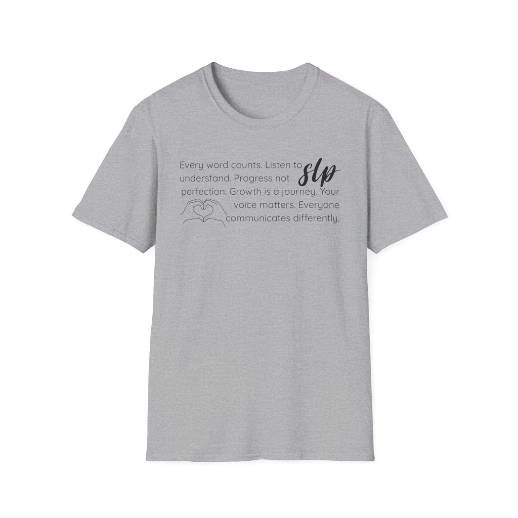 SLP t-shirt Growth.Progress.Communication.