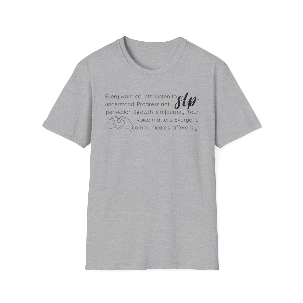 SLP t-shirt Growth.Progress.Communication.