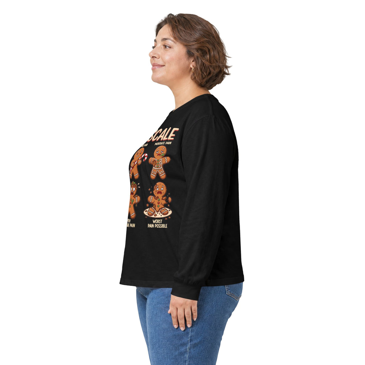 Pain Scale Gingerbread Long Sleeve Tee