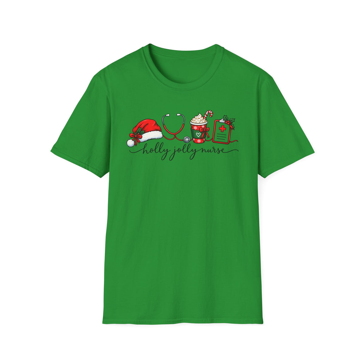 Nurse Christmas T-Shirt — "Holly Jolly Nurse"
