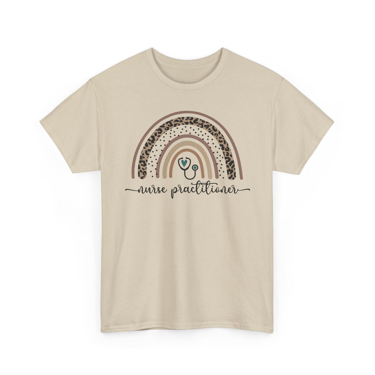 Nurse Practitioner Rainbow T-Shirt — Boho Stethoscope Tee for Nurses