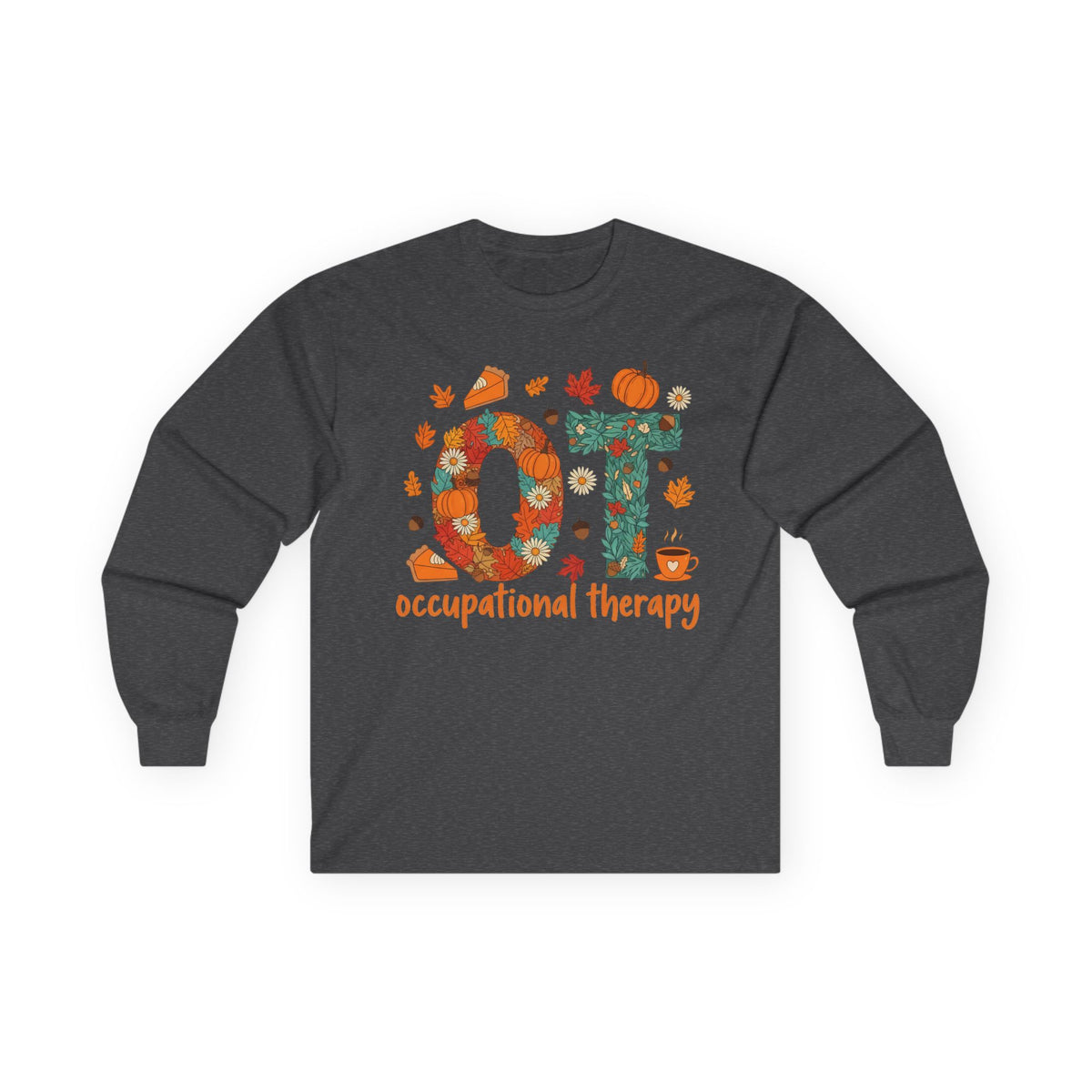'OT' Pumpkin & Leaves Long Sleeve shirt